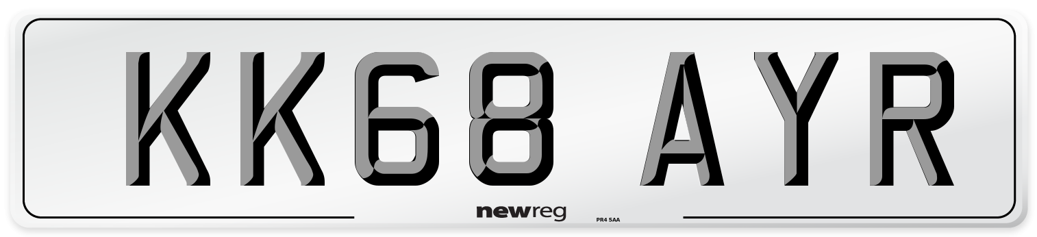 KK68 AYR Number Plate from New Reg